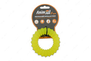 Игрушка для собак жевательное кольцо с шипами желтое AnimAll Fun