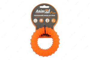 Игрушка для собак жевательное кольцо с шипами оранжевое AnimAll Fun