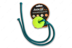 Игрушка для собак шар с канатом желтый AnimAll Fun