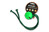 Игрушка для собак шар с канатом зеленый AnimAll Fun