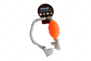 Игрушка для собак граната с канатами оранжевая AnimAll Fun 8