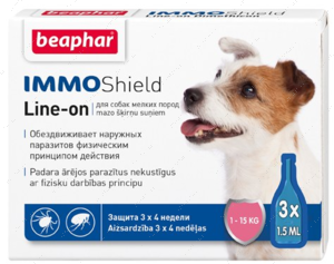Капли от блох, клещей и комаров для собак IMMO Shield Line-on