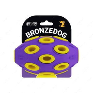Игрушка для собак мяч фиолетово-желтый BRONZEDOG JUMBLE AIRBALL