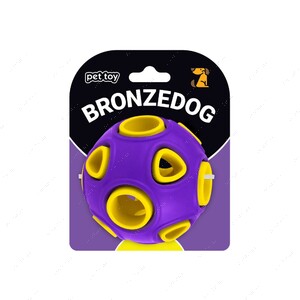 Игрушка для собак мяч фиолетово-желтый BRONZEDOG JUMBLE