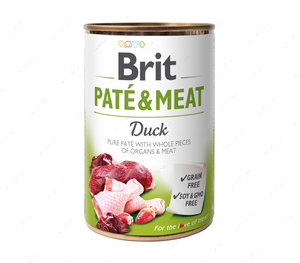 Вологий корм для собак, з качкою Brit Paté & Meat Dog Duck