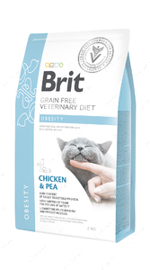 Беззернова дієта для котів у разі надмірної ваги та ожиріння Brit GF Veterinary Diets Cat Obesity