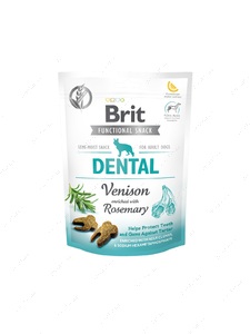 Функціональні ласощі для зубів собак, з олениною та розмарином Brit Care Dog Functional Snack Dental Venison