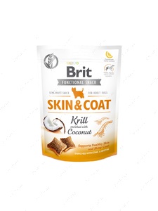 Функціональні ласощі для шкіри та шерсті для собак, з крилем і кокосом Brit Care Dog Functional Snack Skin&Coat Krill