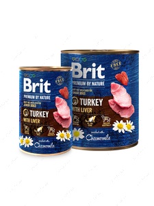 М'ясний паштет з індичкою та печінкою для собак і цуценят Brit Premium by Nature Turkey with Liver