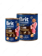 М'ясний паштет з ягням для собак з чутливим травленням Brit Premium by Nature Lamb with Buckwheat Sensitive