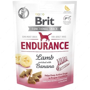Функціональні ласощі для собак, з ягням і бананом Brit Care Dog Functional Snack Endurance Lamb & Banana