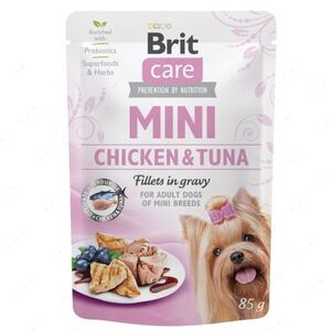 Вологий корм з куркою та тунцем для собак маленьких порід Brit Care Mini Chicken & Tuna