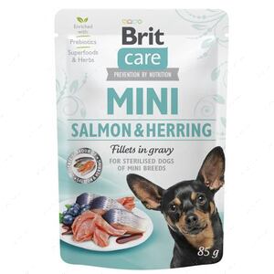 Вологий корм з лососем та оселедцем для собак Brit Care Mini Salmon & Herring
