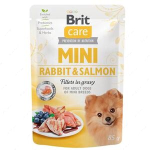 Вологий корм з кроликом та лососем для собак миниатюрних порід Brit Care Mini Rabbit & Salmon