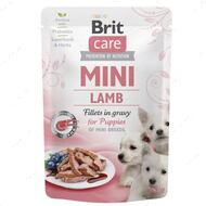 Вологий корм із ягням для цуценят Brit Care Mini Lamb
