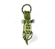 Игрушка с пищалкой для собак крокодил Charming Pet Gator Ropes-A-Go-Go