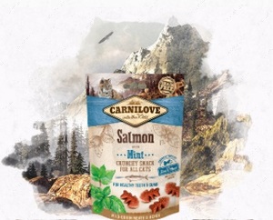 Ласощі для котів, лосось і м'ята Carnilove Cat Crunchy Snack Salmon with Mint