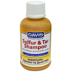 Шампунь с серой и дегтем для собак Davis Sulfur & Tar Shampoo