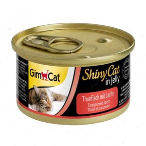 Консервы для кошек с тунцом и лососем "ShinyCat Tuna with salmon in jelly"