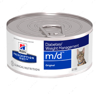 Ветеринарная диета для кошек с сахарным диабетом или избыточным весом Hill's Wet Prescription Diet Feline m/d