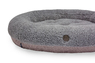 Овальный лежак серо-коричневый Bagel Fur Gray