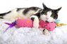 Игрушка для кошек единорог с привлекающим запахом серебрянная лоза + кошачья мята)Hartz Cattraction with Silver Vine & Catnip Magic Unicorn Kicker Cat Toy