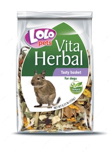 Лакомство для дегу сушеные овощи и фрукты LoLo Pets Vita Herbal Tasty basket for degu