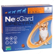 Нексгард  Спектра - таблетки от блох и клещей для собак от 2 до 3,5кг NexGard Spectra