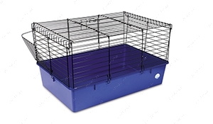 Клетка для грызунов Кролик 70 черно-синяя 70*45*40 см