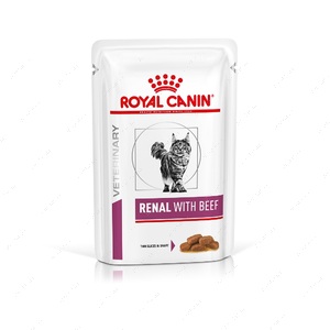 Ветеринарна дієта для котів у разі захворювань нирок Royal Canin Renal with beef Feline