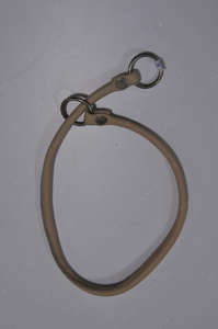 Ошейник-удавка рывковый кожаный 2 кольца 70 см