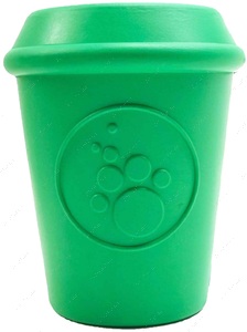 Игрушка для собак COFFEE CUP DURABLE RUBBER CHEW TOY AND TREAT DISPENSER - LARGE - GREEN