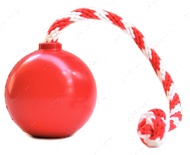 Игуршка для собак мяч с канатом SodaPup Cherry Bomb