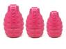Игрушка для собак граната USA-K9 PUPPY GRENADE DURABLE RUBBER CHEW TOY & TREAT DISPENSER FOR TEETHING PUPS - PINK