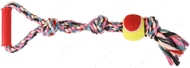 Игровой канат с мячом и пластиковой ручкой Trixie Playing Rope with Tennis Ball