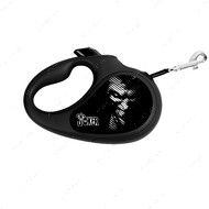 Поводок-рулетка для собак с рисунком Джокер Черный WAUDOG