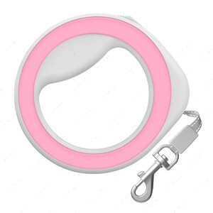 Поводок-рулетка круглая, розовая WAUDOG