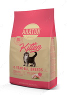 Полноценный сухой корм для котят ARATON kitten