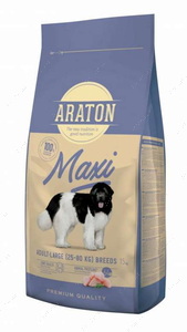 Повноцінний сухий корм для дорослих собак великих порід із м'ясом птиці ARATON MAXI Adult