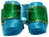 Бантик на резинке голубой с зеленым 2 см