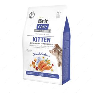 Беззерновий корм з лососем для кошенят Brit Care Cat by Nutrition Kitten Gentle Digestion Strong Immunity