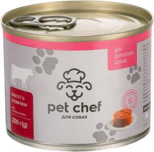 Вологий корм для собак м'ясний паштет c яловичиною Pet Chef