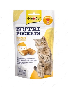 Хрустящие подушечки для кошек сыр+таурин NUTRI POCKETS Pockets Käse + Taurin