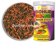 Cichlid Red & Green Medium Sticks - корм со спирулиной и астаксантином для цихлид.