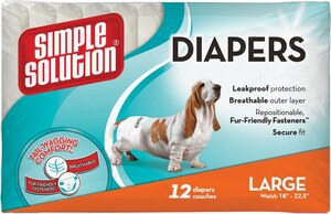 Гігієнічні підгузники для тварин Simple Solution Disposable Diapers Large