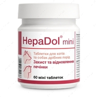 Дольфос ГепаДол міні Таблетки для захисту і печінки для дрібних собак і кішок Dolfos HepaDol mini