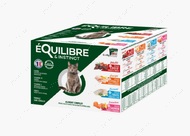 Вологий корм для дорослих та стерилізованих котів шматочки в соусі мультіпак Equilibre & Instinct