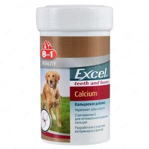 Кальцій, фосфор і вітамін для собак 8in1 Excel Calcium