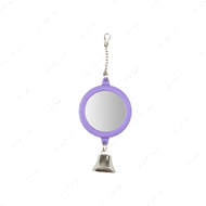 Игрушка для попугаев круглое зеркало с колокольчиком Mirror Round+Bell