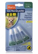 Капли от блох, клещей, комаров для собак, щенков до 7 кг Hartz Ultra Guard Flea s Tick Drops for Dogs s Puppies 3 в 1